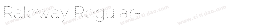 Raleway Regular字体转换